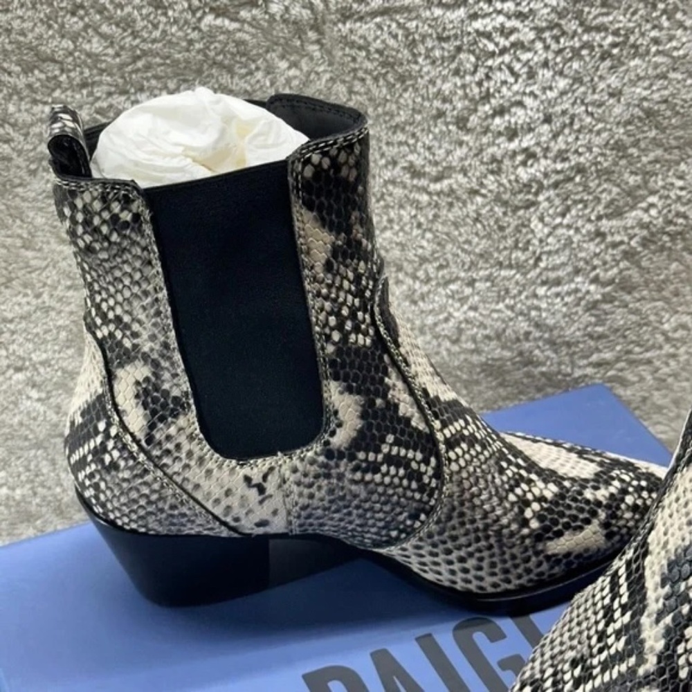 Paige Willa Snake Leather Ankle Boot in Roccia Women’s 6.5 - Picture 5 of 7